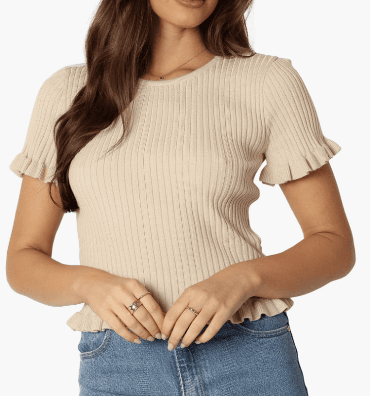 ruffle sleeve top